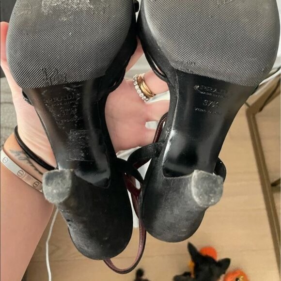 Prada Black Strappy Heels - Picture 11 of 13